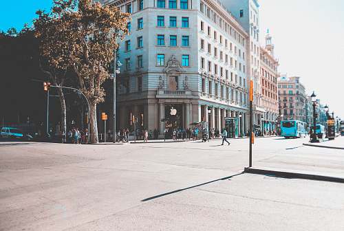 building view of an intersection urban