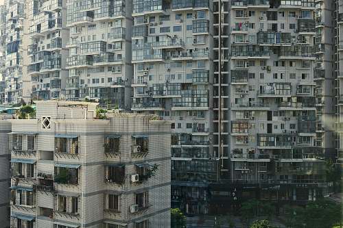 building white concrete buildings urban