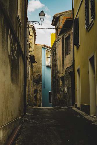 building empty alley town