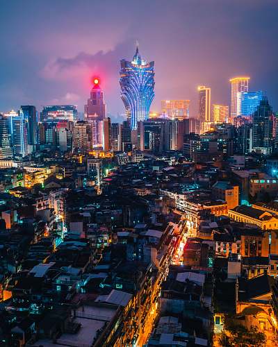 building aerial photography of cityscape during nighttime city