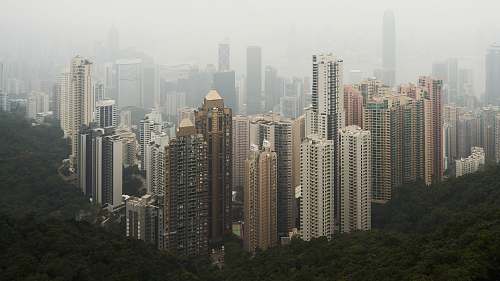 city aerial view of buildings during daytime nature