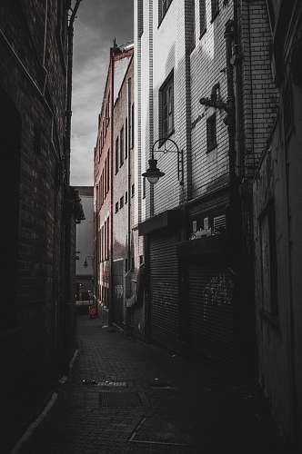 street gray and brown concrete building road