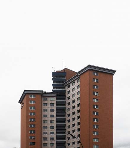 building orange and white high-rise building city