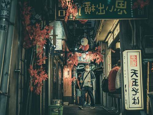 street people at a Japanese izakaya road
