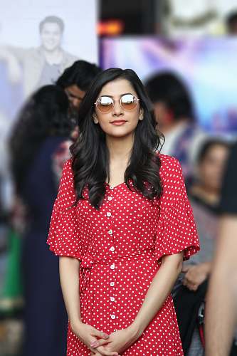 sunglasses woman in red dress accessory