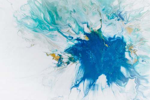 ice blue paint splash outdoors
