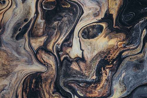 painting black, brown, and gray abstract painting art