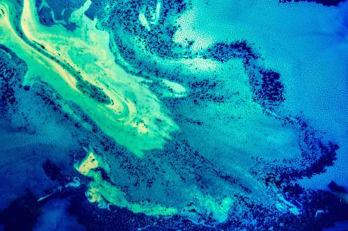blue blue and green abstract painting abstract