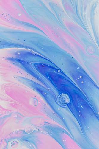 blue blue and pin abstract painting art