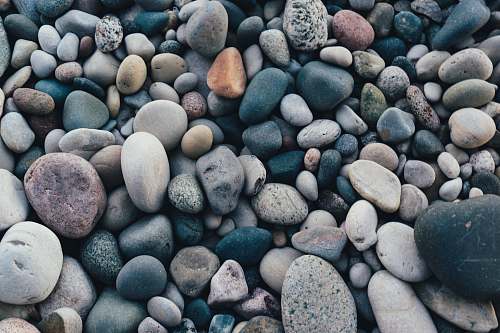 nature closeup photo of assorted-color stone lot pebble