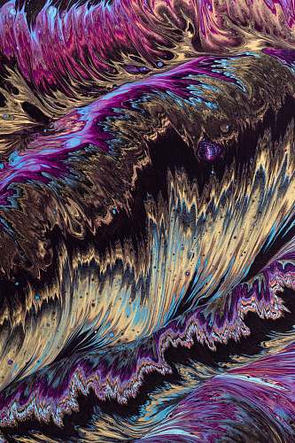 pattern purple and black abstract painting ornament
