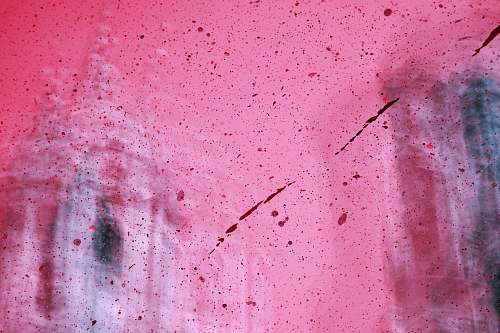 art water droplets on purple textile pink