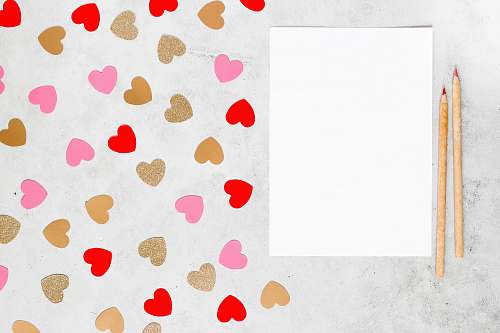rug white red and blue heart illustration polka dot