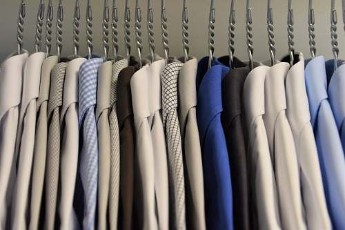 tie assorted color dress shirt lot on clothes hangers accessories