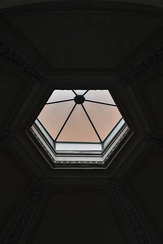 building octagonal white frame window