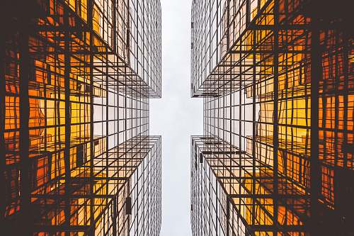 building worms eye view of buildings abstract