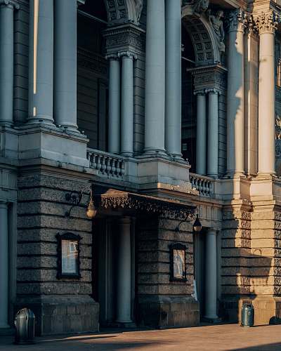 architecture architectural photography of gray and white house column