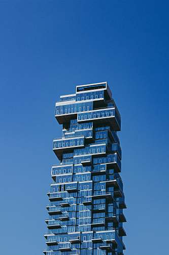 condo blue high-rise building housing