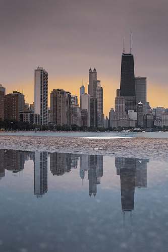 city buildings near ocean at daytime high rise