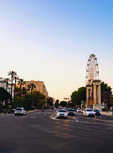 city cars on the road intersection