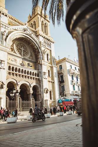 architecture Cathedral of Saint Vincent de Paul, Tunis Tunisia during daylight downtown