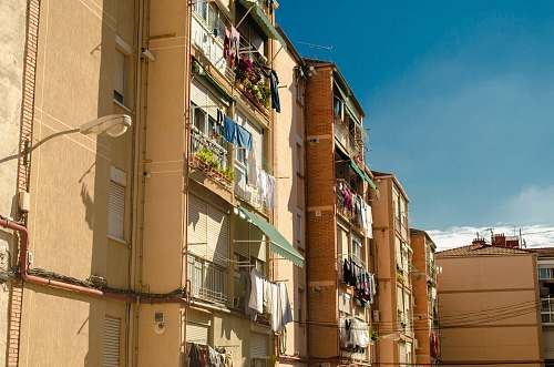 city clothes hanged on window home decor