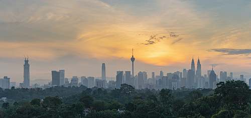 city CN tower at distance nature