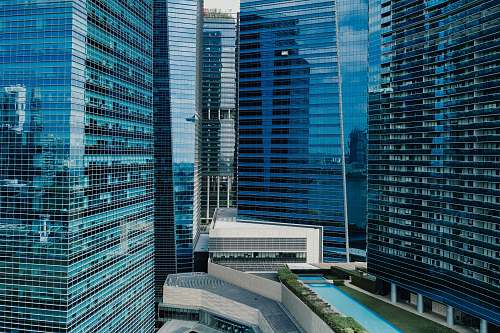 city curtain wall buildings office building