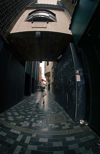 city empty alley road