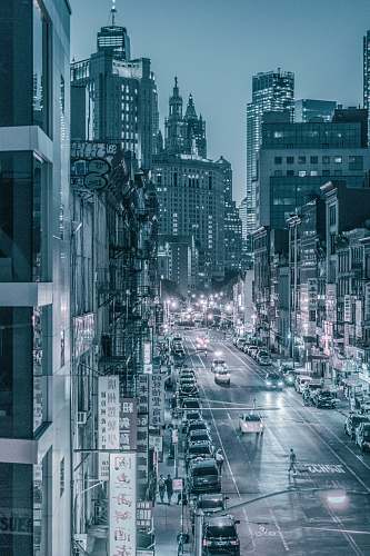 city grayscale photography of city building chinatown