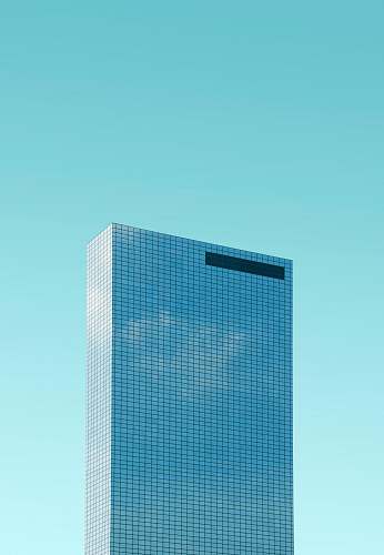 blue high-rise building photo skyscraper