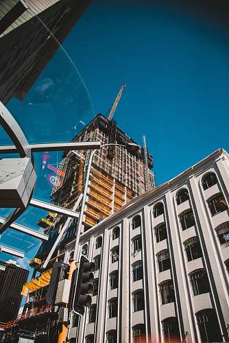 architecture low angle photography of high-rise building office building