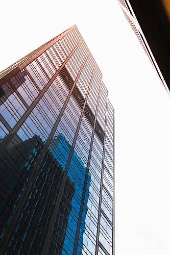 city low angle view of glass high-rise building office building