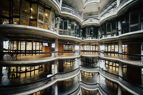 floors person walking inside building layers