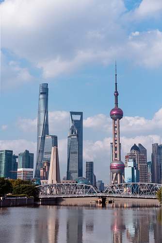 city Shanghai Financial District, China architecture