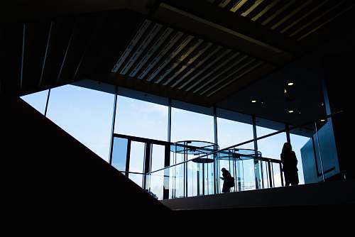 amsterdam silhouette of person near windows window