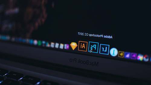 electronics turned on MacBook Pro display