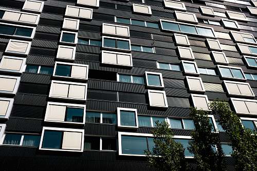 city white and black high rise building facade urban