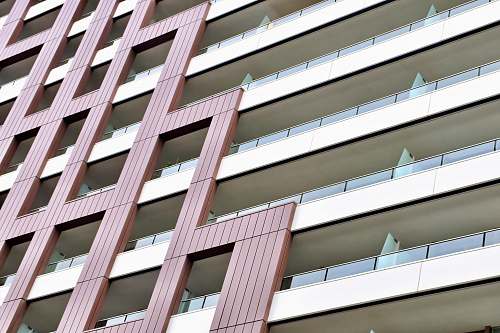city white and pink concrete building office building
