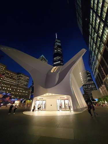 city white concrete structure downtown
