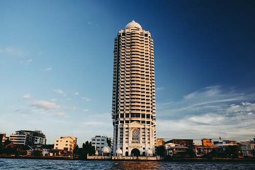 housing white high-rise building condo