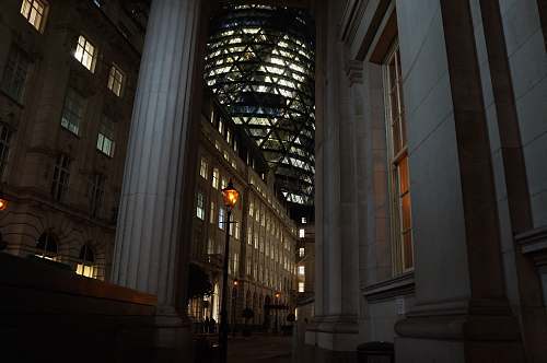 architecture white painted pillar in building office building