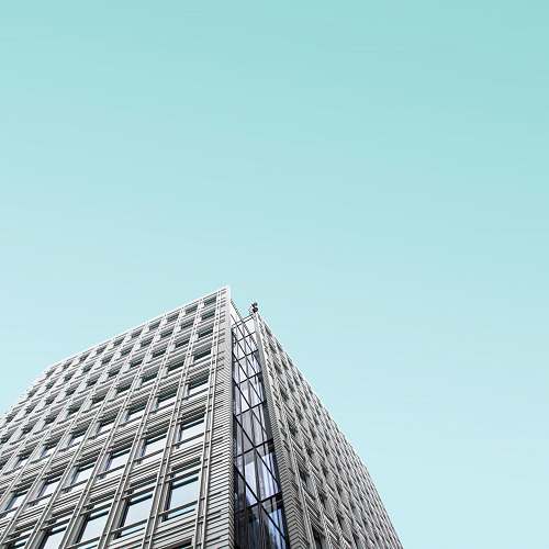 city worm's-eye view of building architecture