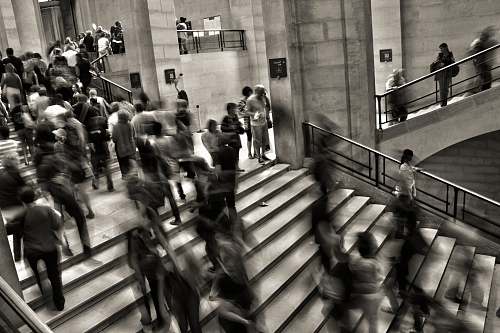 people group of people walking on the stairs crowd