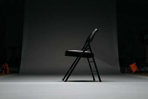 furniture black metal framed padded folding chair lighting