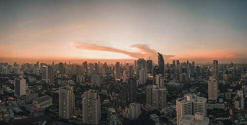 bangkok aerial photography of high-rise buildings thailand