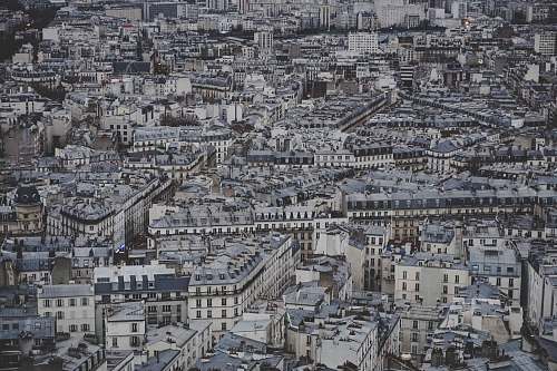 building aerial view of high-rise buildings grey