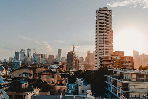 building architectural photography of city buildings town