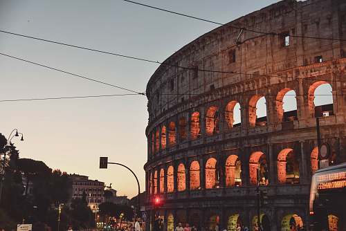 building Colosseum, Rome architecture