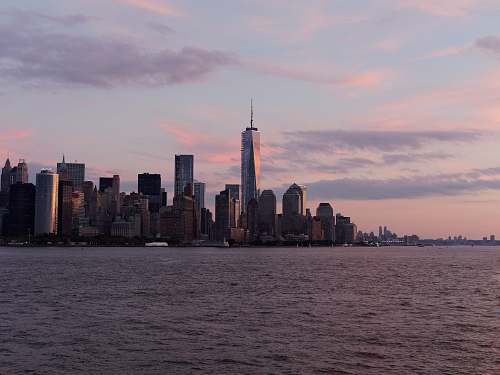 landscape high-rise building at daytime sunset